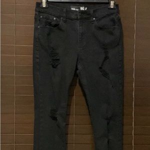 RSQ Skinny Taper Distressed Black Jeans